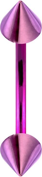 Produktbild Star Piercing Micro Banane violett mit zwei Cone (ohne Messing, Titan G23)