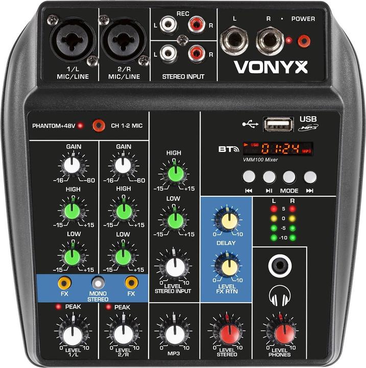 Actual product image Vonyx Mixing console VMM100 (Studio- and Livemixer)