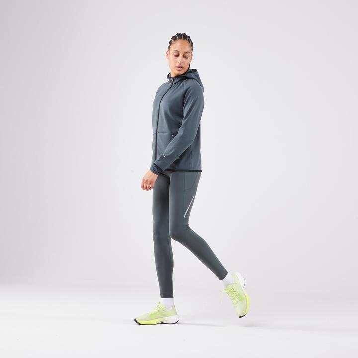 Image du produit Kiprun Maillot de course long femme - Run 500 Warm vert (W26/L30)