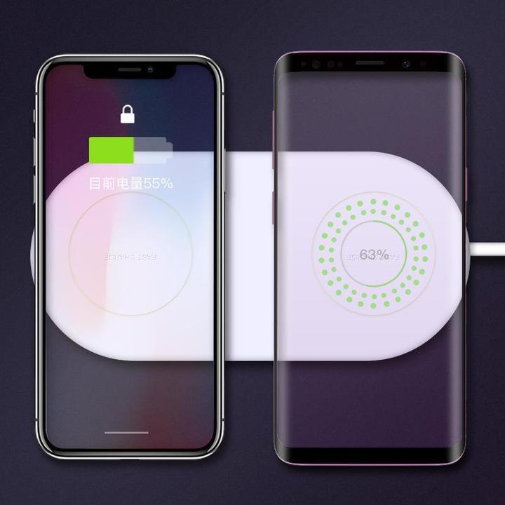 Actual product image cyoo Mini Dual Phone Wireless Charging Pad (10 W)