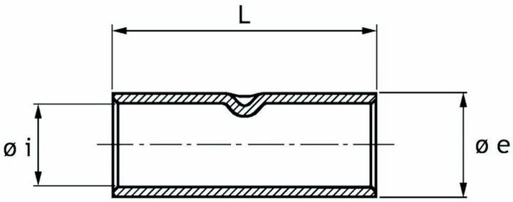 Produktbild Cimco Stossverbinder, galvanischverzinntes E-Cu-Rohr, Leiterquerschnitt/Länge 0,75qmm/1