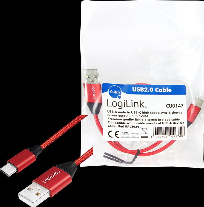 Actual product image LogiLink USB cables (0.30 m, USB 2.0, 5 W)