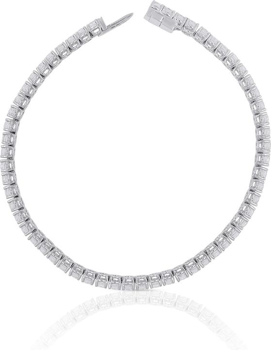 Muau Bracciale diamante 5,00ct. oro bianco 750, 19 cm (19 cm, Oro bianco 750/18 carati)