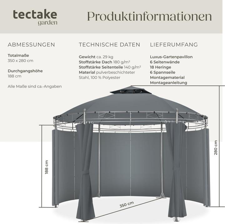 Image du produit tectake Siana (350 cm, 350 cm)