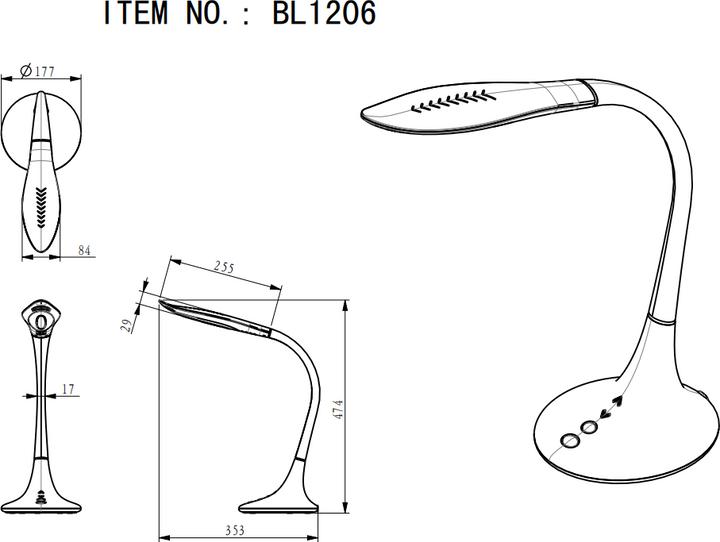 Image du produit Globo Lampe de table Pattaya (600 lm)