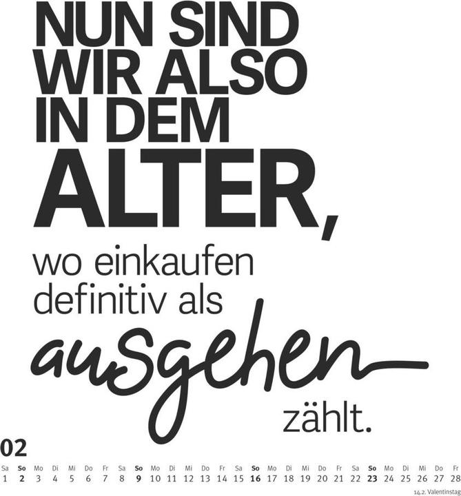 Produktbild Sprüche im Quadrat 2025 – Typo-Kalender von FUNI SMART ART – Funny Quotes – Quadrat-Format 23 x 23 (23 x 23 cm, Harter Einband, Deutsch)