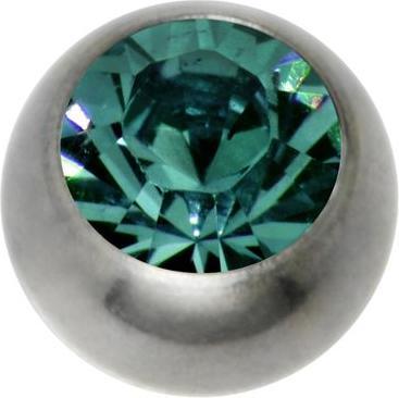 Actual product image Bijouteria 1.2mm Titanium piercing part (Crystal, Titanium)
