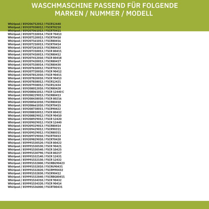 Image du produit Whirlpool Elément chauffant 481010550891 1800W 230V pour lave-linge