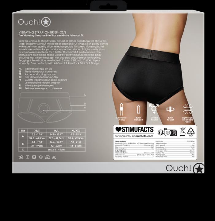 Produktbild Ouch! Vibrating Strap-on Brief - XS/S