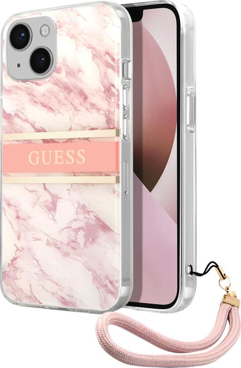 Immagine prodotto Guess Copertina rigida a strisce di marmo con cinturino (Apple iPhone 13 mini)