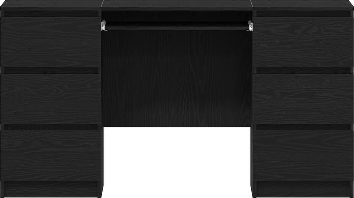 Produktbild VidaXL Schreibtische 2 Stück Schwarz Eiche 140x50x76 cm Holzwerkstoff (140 x 50 x 76 cm)