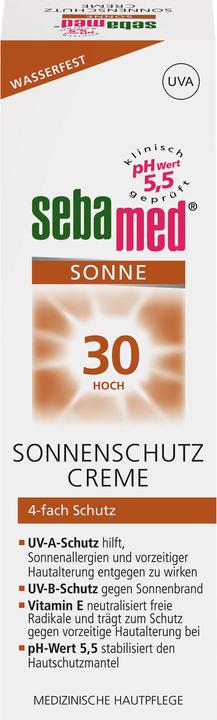 Energie-Label Sebamed Sonnenschutz 30 (Sonnencreme, SPF 50+, 75 ml)