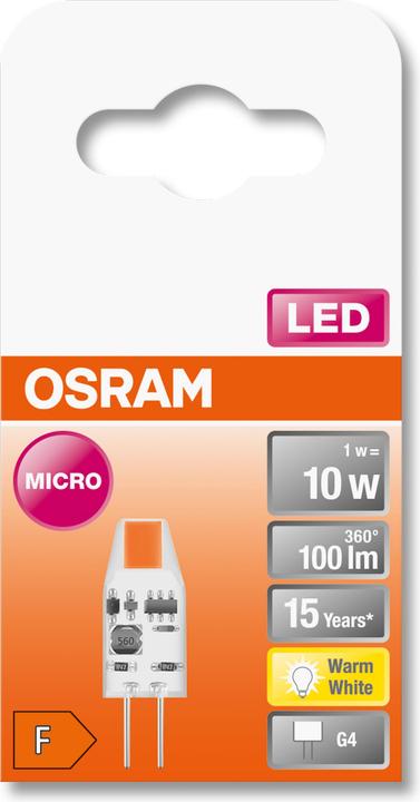 Immagine prodotto Osram Stella Pin Micro (G4, 1 W, 100 lm, 1 x, F)