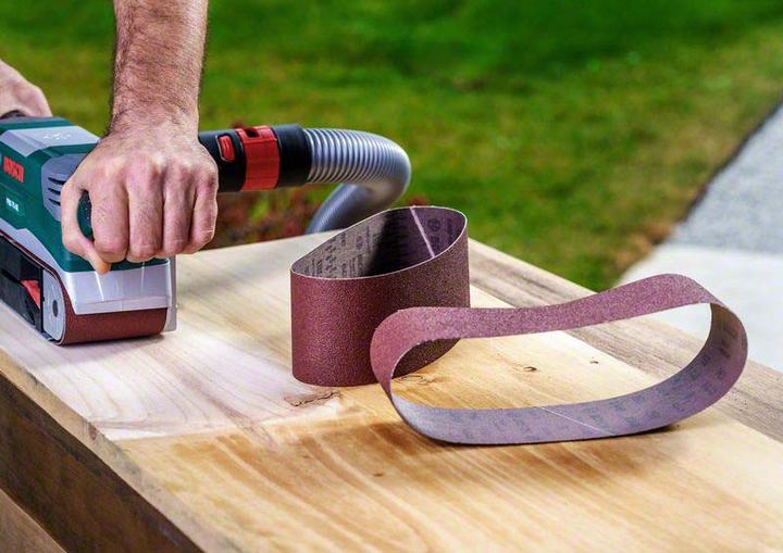 Produktbild Bosch Zubehör Schleifband-Set für Bandschleifer, 9-teilig, 75 x 533 mm, Körnung 60, 80, 100 (60, 80, 100)