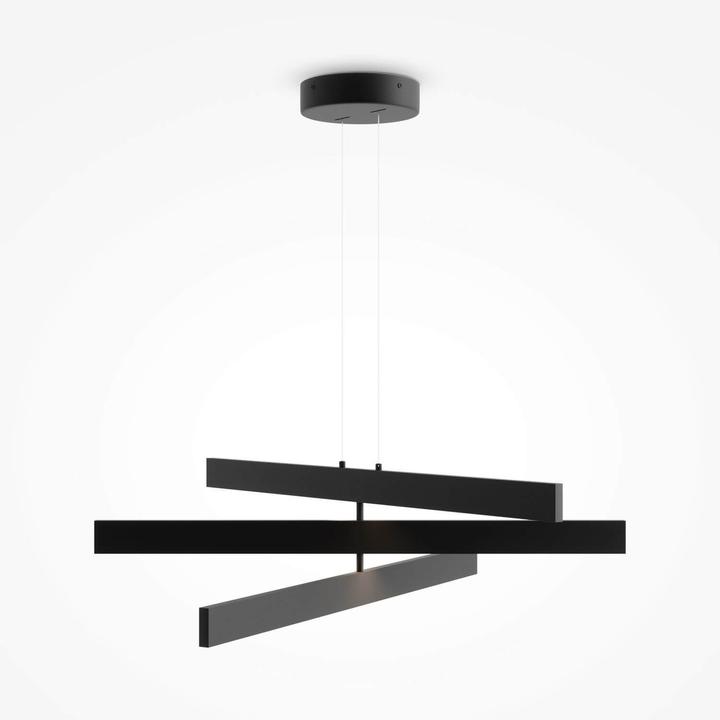 Produktbild Maytoni Origami LED Pendelleuchte, Hängeleuchte 3x 46W Schwarz Neutralweiss