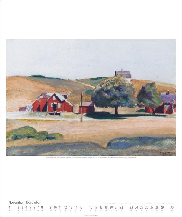 Produktbild Edward Hopper Kalender 2026 (46 x 55 cm, Deutsch, Englisch)