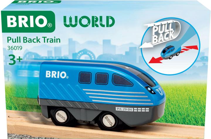 Ravensburger BRIO World – 36019 Zug mit Rückziehmotor | Spielzeugzug für Kinder ab 3 Jahren