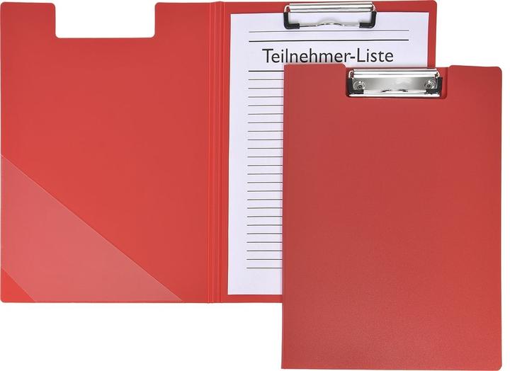 Produktbild Foldersys Klemmbrett-Mappe A4, Klemme mit Kunststoffecken, Dreiecks-Klarsichttasche innen, Farbauswahl, PP