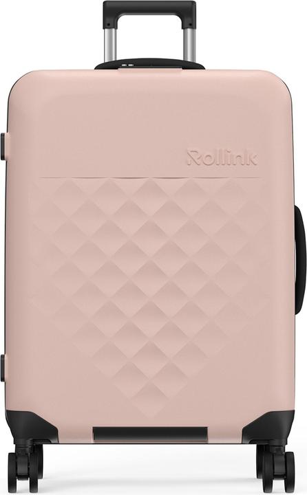Actual product image Rollink Harde suitcase / Trolley / Travel case - Vega 360 - 65 cm - Rose (80 l, M (50 - 90l))
