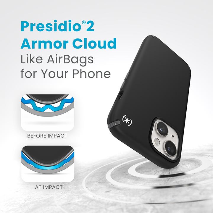 Image du produit speck Presidio2 Pro pour iPhone 15 Hulle MagSafe Coque arrière noire (Apple iPhone 15)