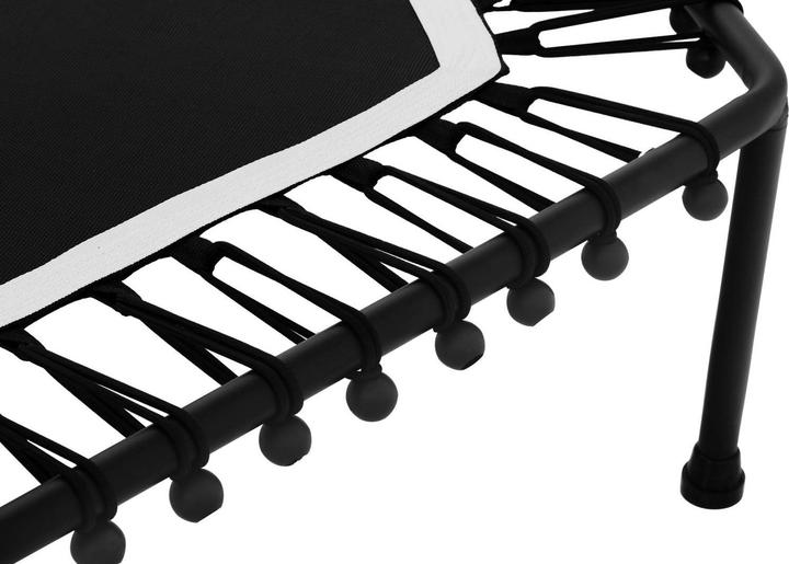 Produktbild Gymrex Fitness-Trampolin Trampolin mit Stange Trampolin Sport bis 100 kg weiss