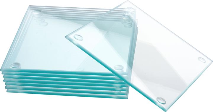 VBS Glass coaster, 8 pieces, 12 x 12 cm (8 x, Glass coaster)