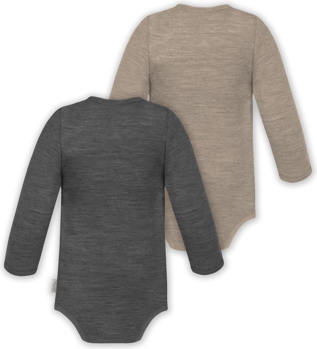 Immagine prodotto Normani Set di 2 tutine avvolgenti unisex per bambini a maniche lunghe in lana merino - 9351 (74)