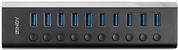 Produktbild Lindy 10 Port USB 3.0 Hub mit Ein-/Ausschaltern Schliessen sie bis zu 10 USB-Geräte an (USB-C, 10 Ports)