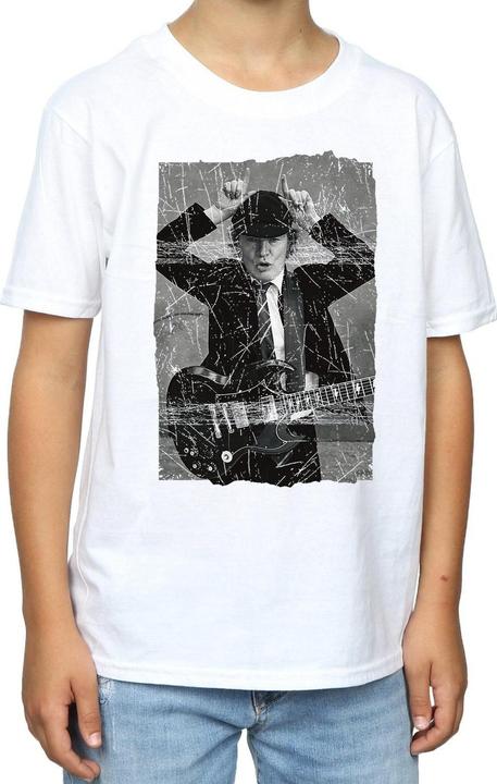 Immagine prodotto AC/DC Angus Young Distressed Photo Maglietta Ragazzi (140, 146)