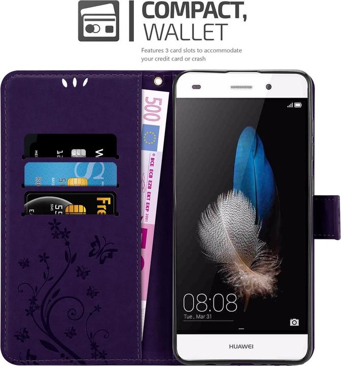 Actual product image Cadorabo Flower Book Cover (Huawei P8 Lite)