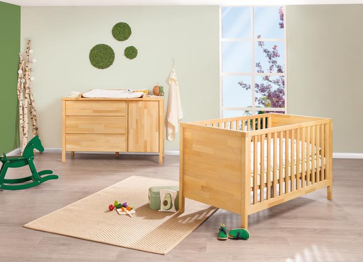Pinolino Kinderzimmer-Set „Enno” extrabreit, 2-tlg. (Wickelkommode, Babybett)