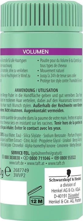 Actual product image Schwarzkopf Taffeta Instant Volume Powder (Volume powder)