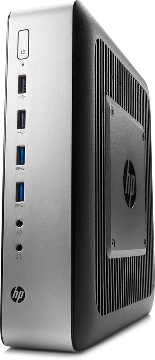 Actual product image HP t730 - Thin Client - Tower - 1 x R-series Embedded RX427BB / 2.7 GHz (AMD RX-427BB, 8 GB)