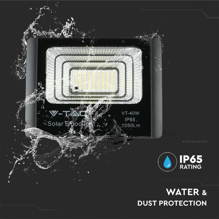 Immagine prodotto V-TAC VT-94008 - Faro LED con pannello solare 16 W 6000 K (16 W, 2.80 kg)