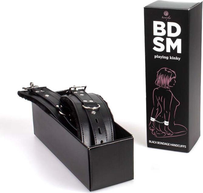 Actual product image Secret play Secretlay Black Bondage Handcuffs? Bdsm Collection