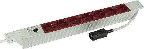 Produktbild Kopp 48,26cm (19") Steckdosenleiste 7-fach Alu, mit USV Kaltgeräte-Anschluss (7 x, 2 m)