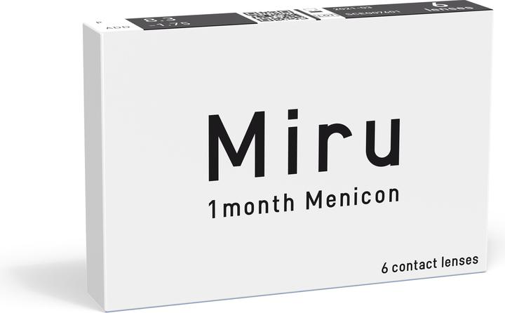 Discountlens Miru 1Month Menicon - 6 (6 Stück, Monatslinse, Sphärisch)