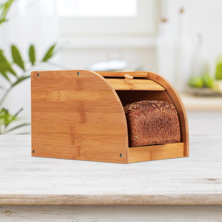 Actual product image Relaxdays Bread Bin with Rolling Lid