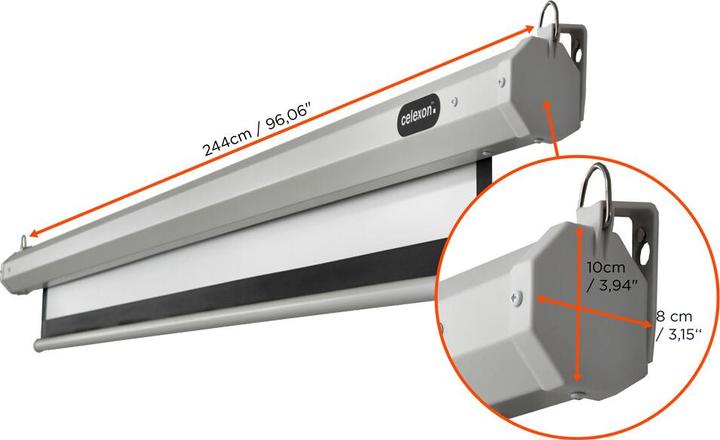 Produktbild Celexon Economy electric screen - Leinwand - Deckenmontage möglich, geeignet für Wandmon (120.08", 1:1)