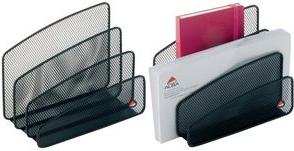Produktbild Alba Briefständer Mesh, aus Drahtmetall, schwarz 3 Brieffächer, Masse: (B)180 x (T)90 x (H)145 mm