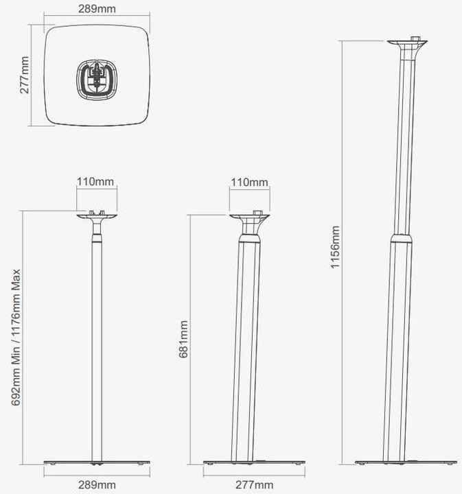 Actual product image Flexson Play:1 (1 pcs., Stand, Height-adjustable)