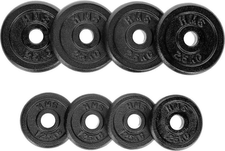 Produktbild HMS Hantelgewichte mit Kunststoffkoffer ST20 20kg, schwarz (2 x 10 kg)