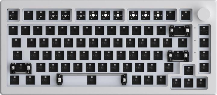 Actual product image Akko 5075S RGB QMK Barebone, ISO Layout - moonlight white (Cable)