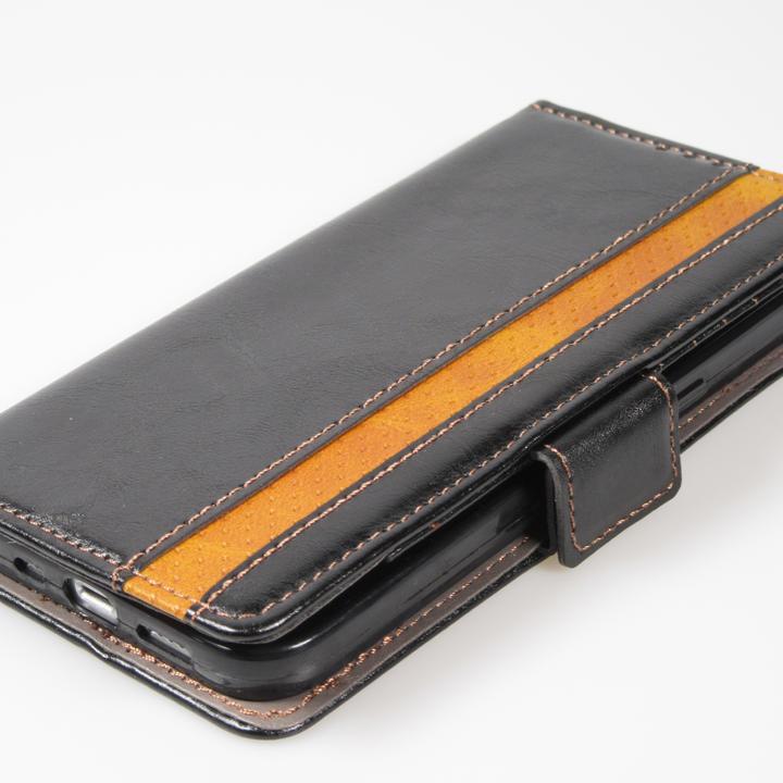 Image du produit PhoneLook Etui cuir Flip Wallet en cuir véritable avec stripe design et compartiment à cartes (Apple iPhone 13 Pro)
