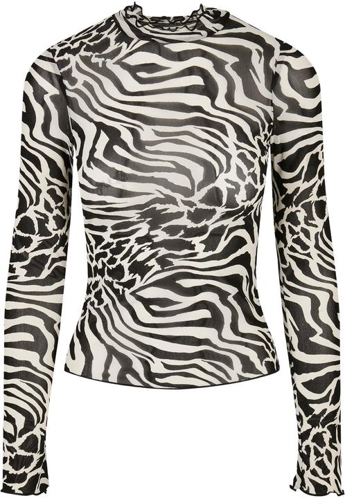 Urban Classics Ladies AOP Mesh Turtleneck Longsleeve
