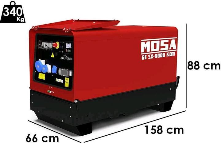 Image du produit Mosa GE SX9000 KDM Groupe électrogène diesel silencieux 83 kW avec ATS (38 l)