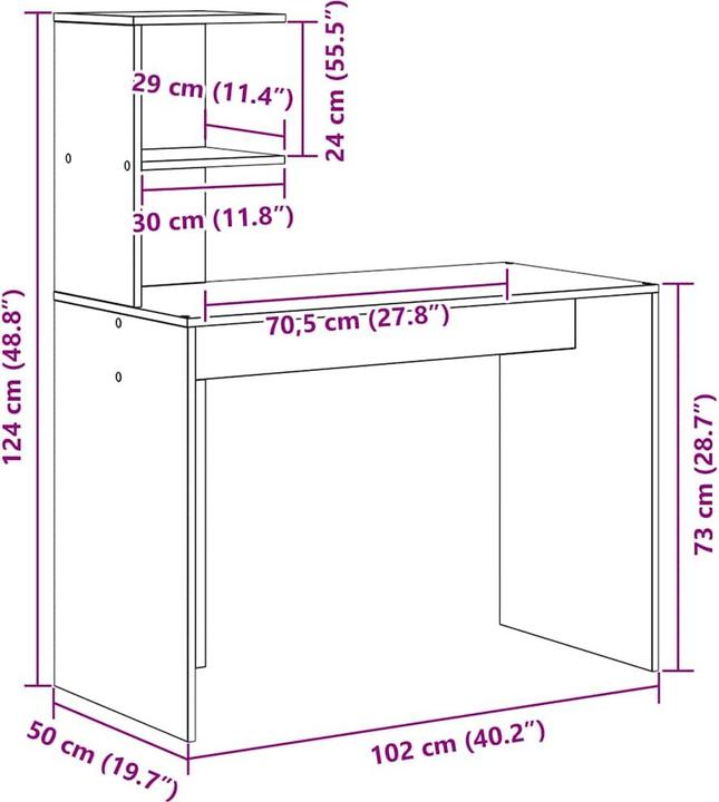 Immagine prodotto VidaXL Vecchia scrivania in legno Vecchia scrivania in legno Medio Minimalista