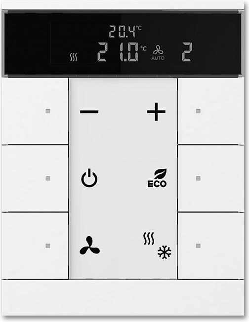 Actual product image Busch-Jaeger Busch-Jäger room thermostat extension unit with operating function 6-fold Busch-Tenton®