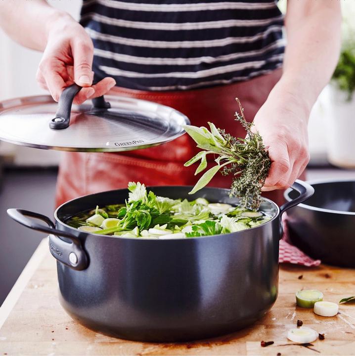 Actual product image Greenpan Pot with lid CRAFT 24 cm - 4,9 l (Pot, Aluminium)