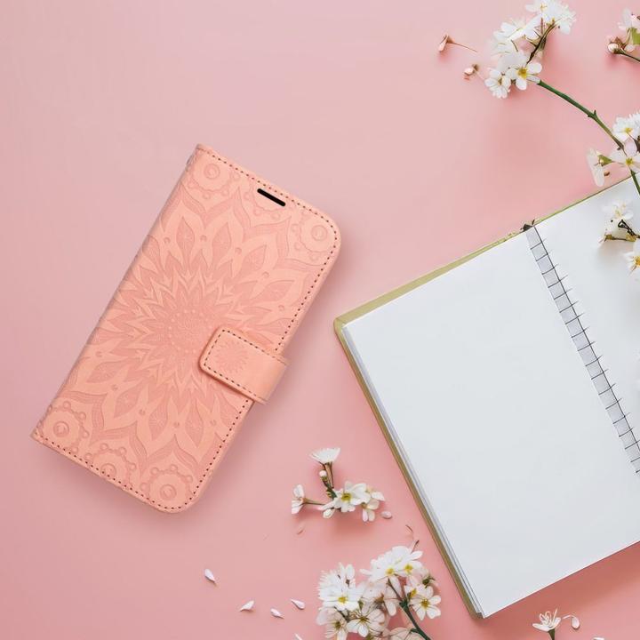 Actual product image OEM Back panel cover MEZZO Book case for IPHONE 16 mandala peach fuzz (Apple iPhone 16)
